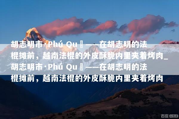胡志明市·Phú Quý——在胡志明的法棍摊前，越南法棍的外皮酥脆内里夹着烤肉_胡志明市·Phú Quý——在胡志明的法棍摊前，越南法棍的外皮酥脆内里夹着烤肉