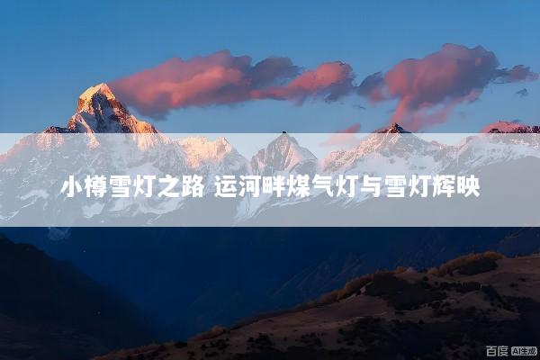 小樽雪灯之路 运河畔煤气灯与雪灯辉映
