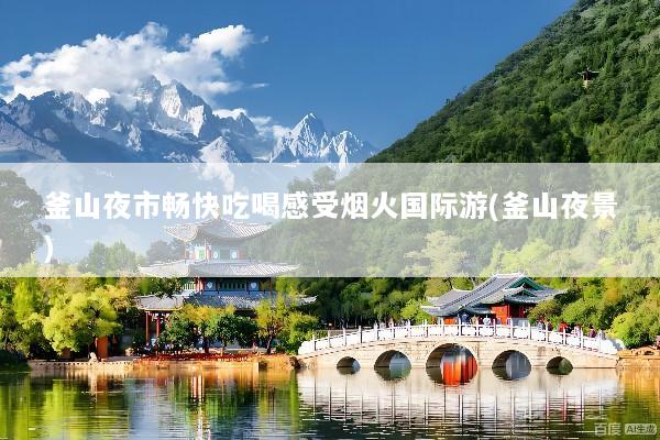 釜山夜市畅快吃喝感受烟火国际游(釜山夜景)